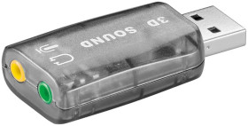 Karta dźwiękowa USB 2.0 - Wersja kolorystyczna Przezroczysty