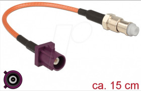 89675 HF cable, FAKRA D plug > FME socket, 15cm