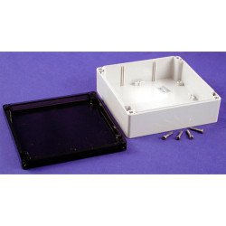 Hammond 1554R2GYSL Watertight PC Enclosure Smoked Lid 160 x 160 x 60 Grey