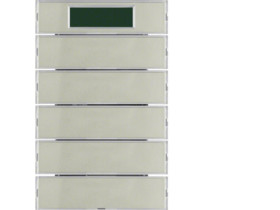 BERKER K.5 Przycisk 5 pięciokrotny z regulacją temperatury i wyświetlaczem stal szl 75665773 HAGER