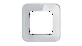 Icon Ramka Uniwersalna Pojedyncza Zaokrąglona - Efekt Szkła (Ramka: Szara...