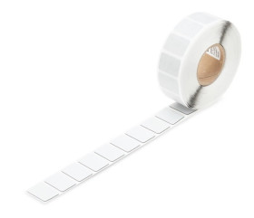 Tabliczki na przycisk 27x19mm srebrne 350szt. / rolka 210-852