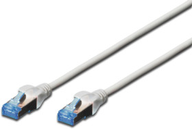 Patch cable, RJ45 plug, straight to RJ45 plug, straight, Cat 5e, SF/UTP, PVC, 500 mm, gray, DK-1531-005