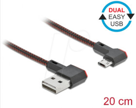 85269 Dual EASY-USB 2.0 cable, A connector to micro-B connector, angle