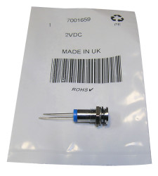 Lampka kontrolna do montażu panelowego 2V dc, niebieska 8mm LED Chrom RS PRO