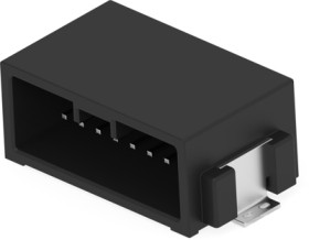 Pin header, 12 pole, pitch 1.8 mm, angled, black, 1-2834465-2