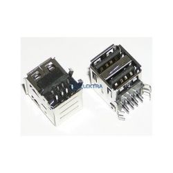 USB A gniazdo do druku podwójne, poziome