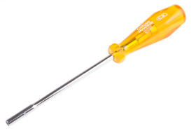 Wkrętak do nasadek, dł. ostrza: 215 mm, mat. łopatki: Stal stopowa, mat. uchwytu: Plastik, końcówka: Sześciokątna,