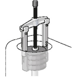 Gedore 8001710 Puller kit With 6 hooks 130x100/200/250 mm