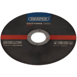 Draper 94772 Metal Cutting Discs, 115 x 1 x 22.23mm (Pack of 100)