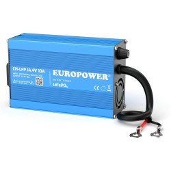 ŁADOWARKA PROSTOWNIK DO AKUMULATORÓW LiFePO4 EUROPOWER CH-LFP/12/10 14,4V 10A KONEKTOR M8