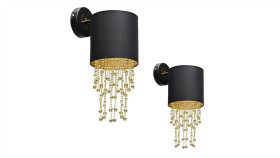 Kinkiet Almeria Black/Gold 1Xe27 Mlp6438 Milagro