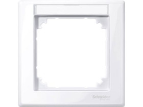 MERTEN M-SMART Ramka 1 pojedyncza z polem opisowym biały active MTN470125 SCHNEIDER ELECTRIC