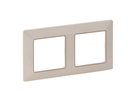 VALENA LIFE Ramka 2 podwójna kremowa/złota 754062 LEGRAND