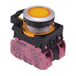 CW4L-A1E02Q4Y Yellow 24V illuminated Maintained Push Button Switch 2NC IP65 IDEC