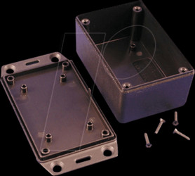 1591XXLSFLBK Flange housing, series 1591, 57 x 87 x 36 mm, black