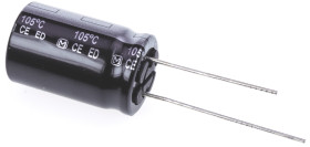 Kondensator 150μF 200V dc Radialny, Otwór przelotowy Panasonic roztaw: 7.5mm 16 (Dia.) x 25mm