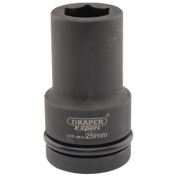 Draper Expert 05140 Expert 25mm 1&quot; Sq. Dr. Hi-Torq&#xAE; 6 Point Deep Impact Socket