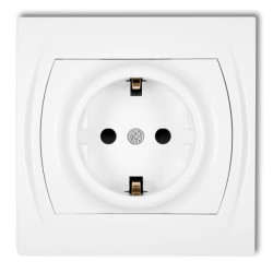 LOGO Gniazdo pojedyncze z/u SCHUKO biały LGP-1sp