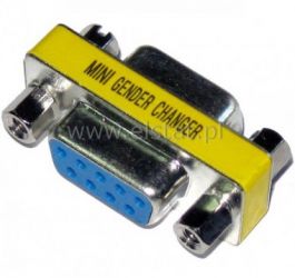 Złącze DB9 gniazdo-gniazdo; GN-GN; 9P; krótkie