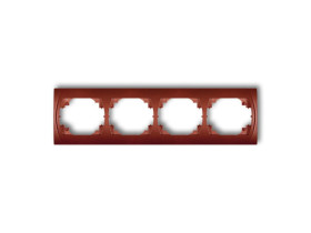 LOGO Ramka pozioma 4 poczwórna brązowy metalik 9LRH-4 KARLIK