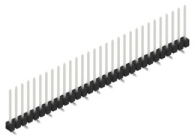 Pin header, 30 pole, pitch 2.54 mm, angled, black, SL10SMD13030Z