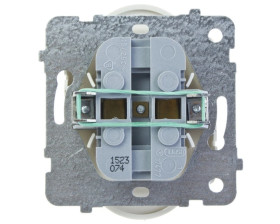 KARO Gniazdo podwójne b/u ecru perłowy GP-2SR/m/42