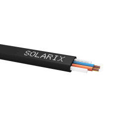 Światłowód zewnętrzny Solarix Flat DROP, 24F, G.657A1, 2000m, SXKO-FLAT-DROP-24-OS-HDPE