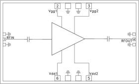 Medium Power Amplifier Chip, 71 - 76 GHz
