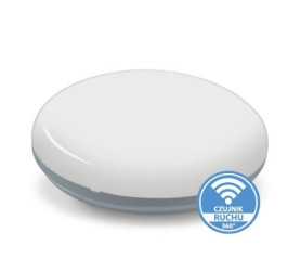 Plafon SUN n/t 9W AC 230V 50Hz 4000K (neutr.) 120 st. IP54 z czujnikiem ruchu 1150lm PL-SUN/LED/9W/CR srebrny