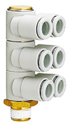 Złączka pneumatyczna R 1/8 męskie Wciskane 4 mm SMC Adapter gwintowany kolankowy R 1/8 męskie