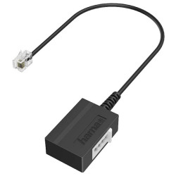 Hama 201130 Phone Cable RJ11-TAE-F Black 0.2m for Phone/Modem Connectivity