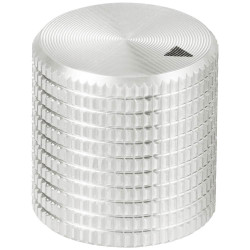 TruComponents 320025 Control knob &#x2B; marking Silver (&#xD8; x H) 17mmx17mmAlu