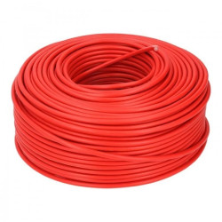 Kabel instalacyjny LgY / H07V-K 1,5mm2 jednożyłowy czerwony 450/750V giętki linka Prysmian /100m/