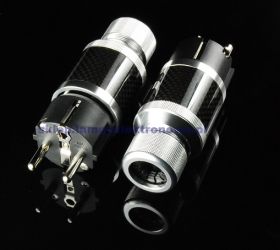 Wtyk zasilający sieciowy Aluminium Carbon