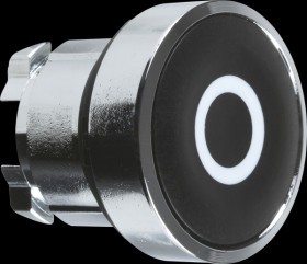 ZB4BA232 Pushbutton, front panel, Harmony XB4, 22 mm, black, momentary