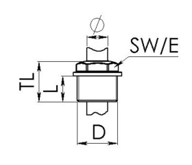 Wiska 50062297 EMN-O 40 Nypel uszczelniający M40 tworzywo sztuczne szary błyszczący 20 szt.