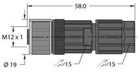 Turck 100002534 Złącze niekonfekcjonowane czujnika/aktuatora 1 szt.