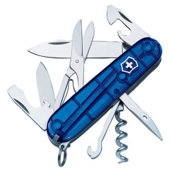 Victorinox 13703T2B1 Climber Swiss Army Knife Translucent Blue Blister Pack