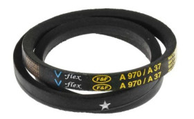 Pas napędowy, profil A, materiał: PET, guma, 13mm x 8mm x 940mm, RS PRO