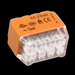 Złączka instalacyjna wciskana 8-przewodowa dwurzędowa na drut 0.75-2.5mm2 IEC 300V/24A 10 szt. OR-SZ-8004/8/10
