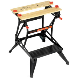 Black&#x2B;Decker WM536-XJ Workbench Foldable, Steel Frame, 160kg Capacity