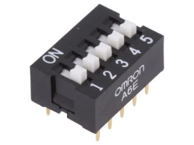 Przełącznik DIP-SWITCH ON-OFF 0,025A/24VDC poz 2 A6E-5104-N