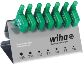 Pin wrench kit with flag handle, T6, T7, T8, T9, T10, T15, T20, TORX, 370VB