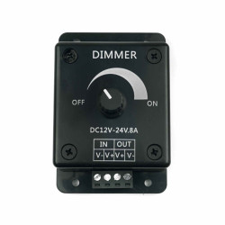 Ściemniacz LED DIMMER regulator PWM 12V-24V 8A 96W czarny