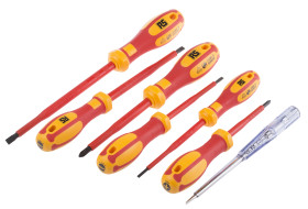 Zestaw wkrętaków RS PRO Phillips, płaska 7 szt.