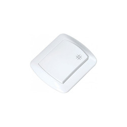 Wyłącznik AKORD AW7/11 Krzyżowy Biały KONTAKT