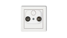 Deco Gniazdo Antenowe Rtv Przelotowe 12Db Biały Dg12p