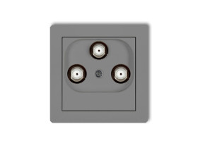 DECO Gniazdo multimedialne 3F DATA (Vectra) szary mat 27DGMV KARLIK