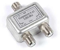 UM165.11 Rozdzielacz 2 x TV (gniazda"F") - w paśmie 5-862 MHz, tłumienie 3.2dB